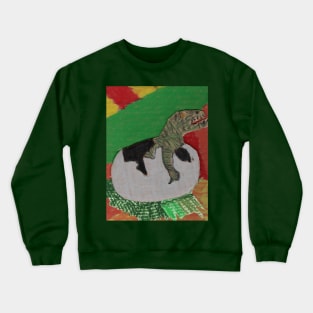 DINOSAUR EGG - Oil Pastel Art Crewneck Sweatshirt